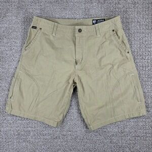 Kuhl Ramblr Mens 36 Tan Cotton Nylon Cargo Outdoor Work Utility Shorts